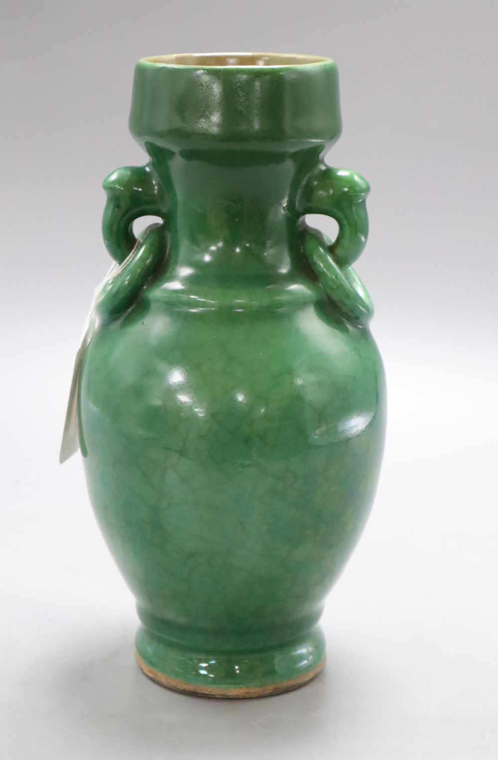 A Chinese green Langyao vase, c.1800, height 23cm